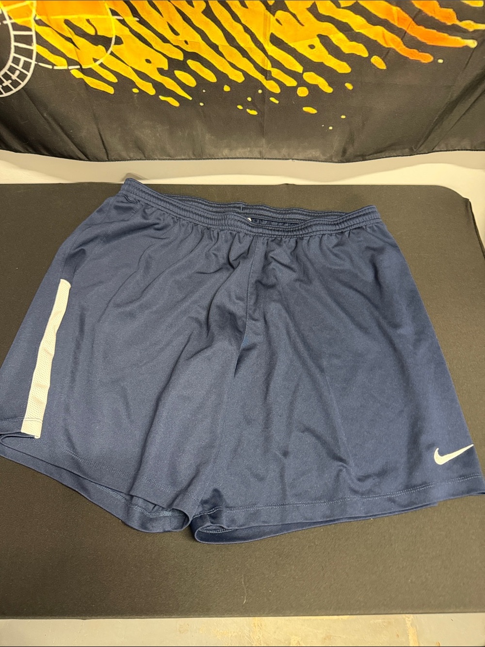 Nike Navy Shorts with White Swoosh
